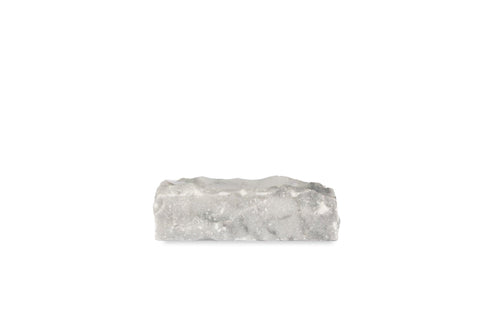 Carrara marble cigar ashtray, hand-split edge detail