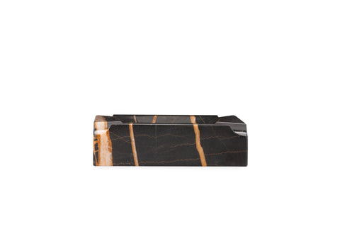 Large Port Saint Laurent marble cigar ashtray, gold veining detail