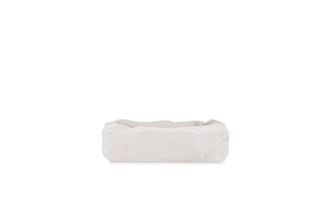 Calacatta marble cigar ashtray, veining and bowl detail
