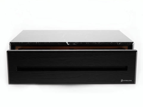 THE STEALTH humidor in Nero Marquina marble, contemporary Italian design