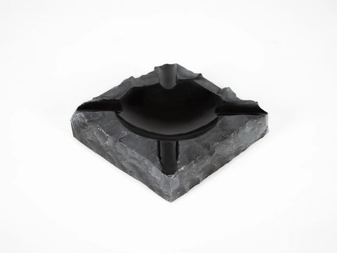 Luxury black marble ashtray – natural split handcrafted finish