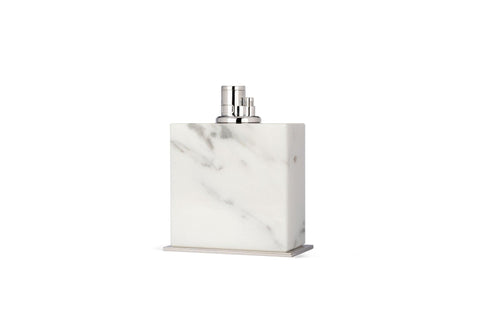 Calacatta Bianco marble table lighter, handmade in Italy by Litolite