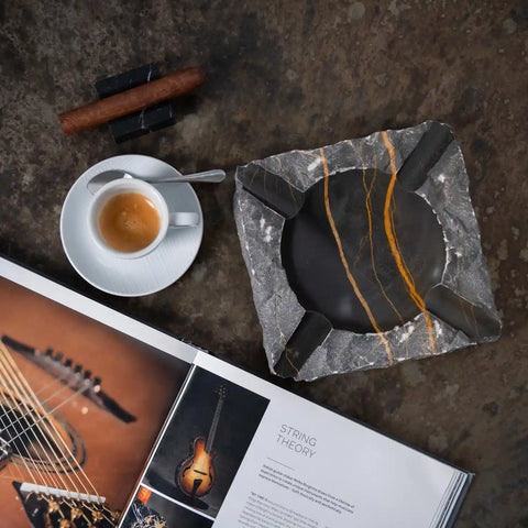 Luxury marble ashtray for cigars – handcrafted in Italy