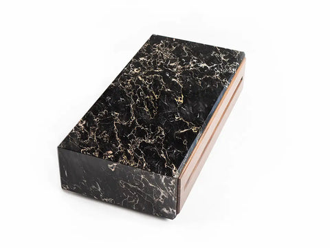 Diamond Large humidor in Nero Portoro marble, a flagship Litolite luxury humidor
