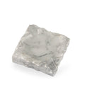 Carrara marble cigar ashtray with hand-split natural edge, handmade in Italy by Litolite