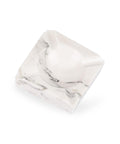 Large Calacatta marble cigar ashtray with hand-split natural edge, handmade in Italy by Litolite