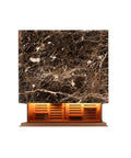 Emperador marble luxury humidor, interior LED lighting