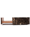 Emperador marble humidor, drawers open detail