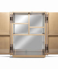 Litolite Lacquered Bar Cabinet in gold finish, luxury bar and cigar furniture handmade in Italy