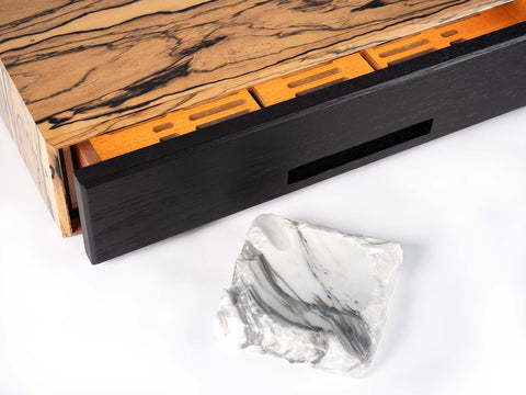 Humidor Diamond Large White Ebony