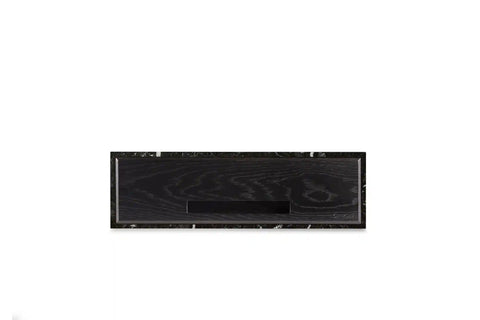 Small black marble cigar box made in Italy with natural humidity system