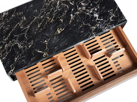Humidor Diamond Large - Nero Portoro Marble